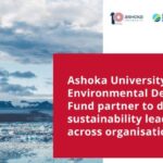 Ashoka University and EDF partner to develop sustainability leaders; icy landscape in the background.
