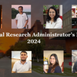 Collage of eight smiling individuals with "National Research Administrator’s Day 2024" text.