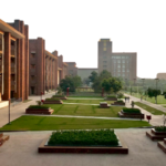 Modern campus courtyard