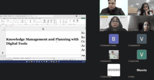 Zoom screenshot of the first group AT training session, led by Dr. Piyush Chanana