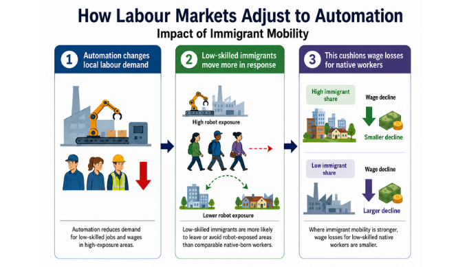 How Immigrant Mobility Helps Local Labour Markets Adjust to Automation