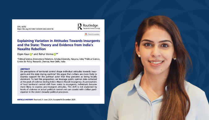 Dipin Kaur publishes co-authored article in Civil Wars