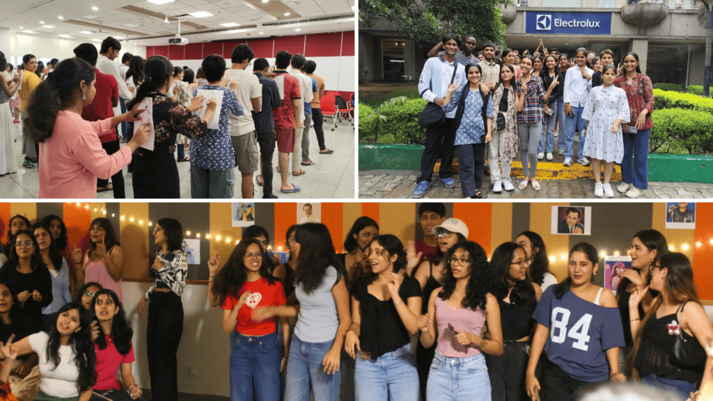 People engaging in team activities, posing outdoors, and enjoying a lively indoor gathering.